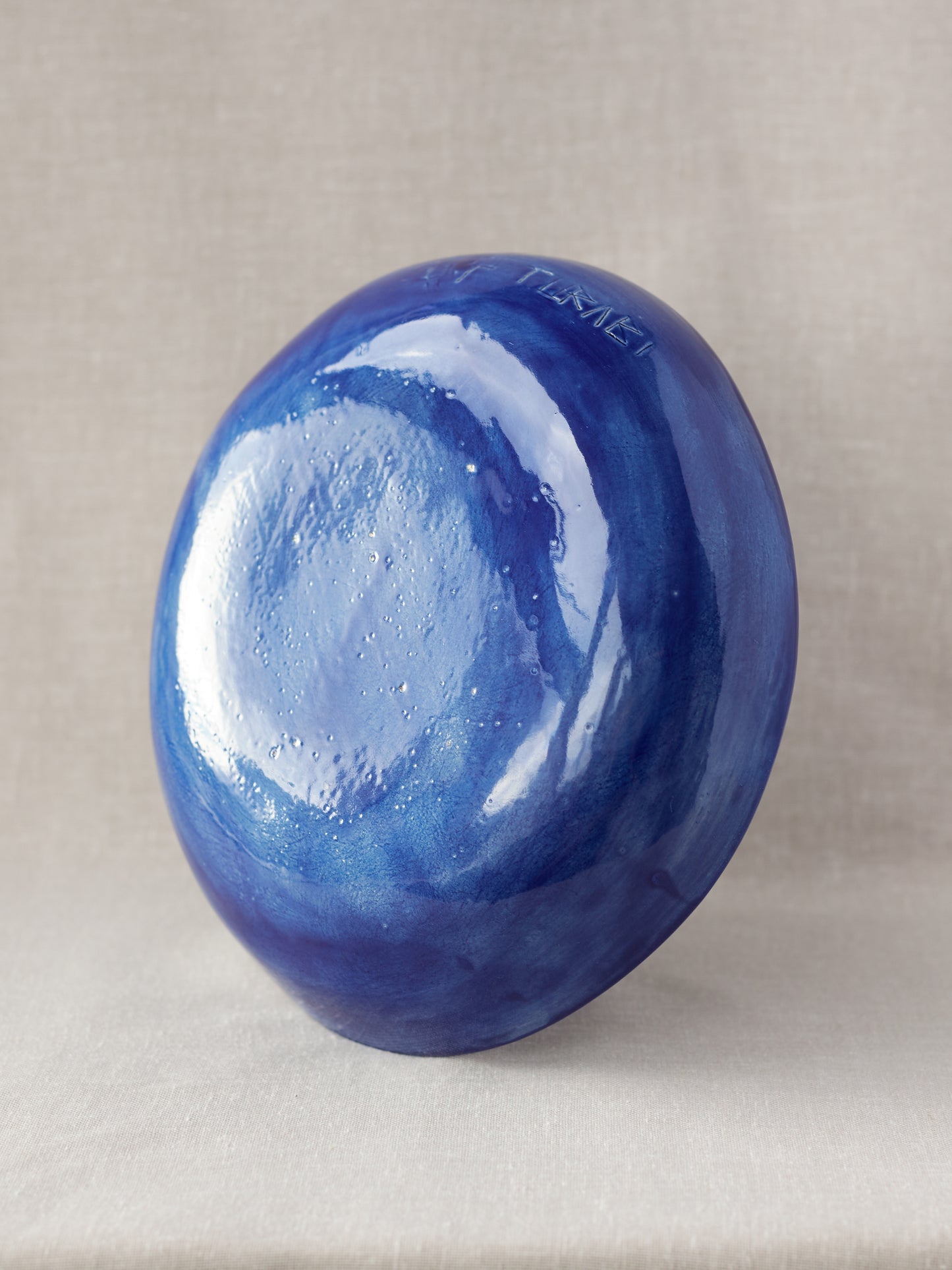 Jaffa Blue Serving Bowl